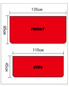 Car fender cover size chart