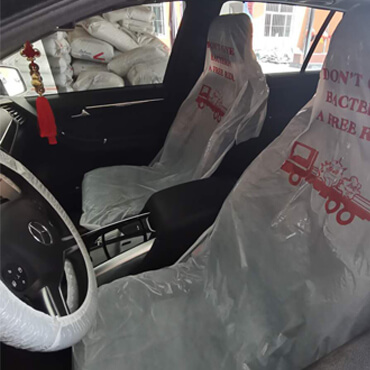 Milky white plastic seat cover2