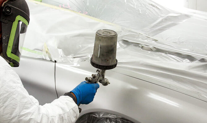 Finished spray paint film spray paint inspection and quality inspection