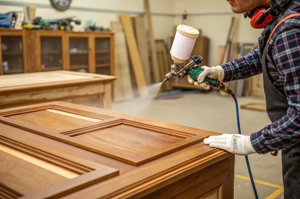 true-to-life-woodworking-shop--finisher-spraying