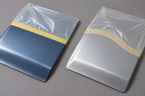 Washi and crepe pre-taped masking films applied to straight and curved automotive test panels